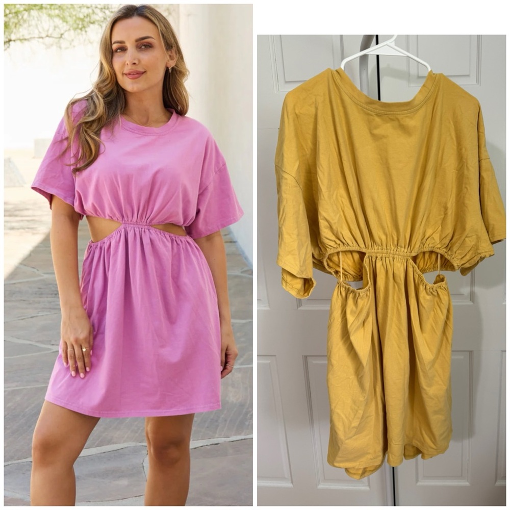 NWT HEYSON Summer Field Full Size Cutout T-Shirt Dress in Mango Size 1x
